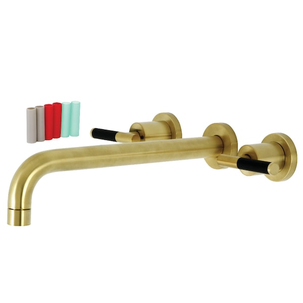Kingston Brass KS8057CKL Wall Mount Tub Faucet, Brushed Brass KS8057CKL - main